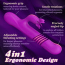 Aiya - 7 Rotating 3 Vibration Telescopic Heating Vibrator for Clitoral and G-spot Stimulation