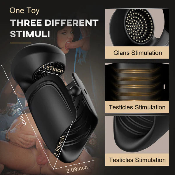 ALIEN Automatic Adjustable Buckle 10 Vibrating Modes Masturbation Cup