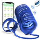 Glnas Trainer App Control 9 Vibrating Pulsing Dual Penis Ring
