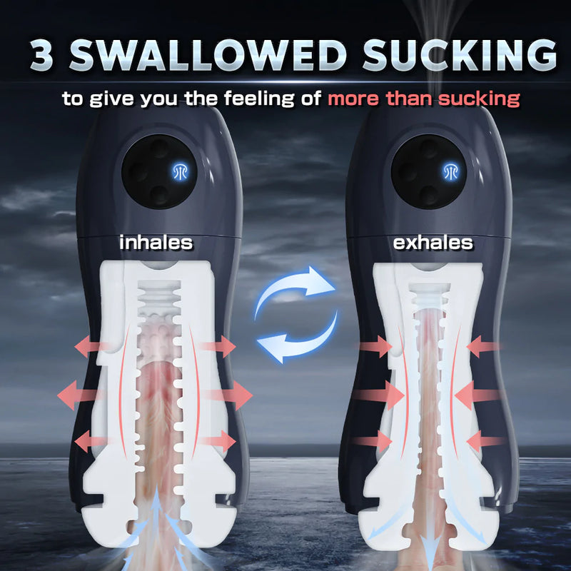 3 Swallowed Suctions and 10 Vibrations Oral Sex Male Masturbator - Lusty Time