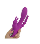 3-in-1 7 Vibrating Modes Rabbit G-Spot Stimulator Anal Dildo Vibrator - Lusty Time