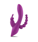3-in-1 7 Vibrating Modes Rabbit G-Spot Stimulator Anal Dildo Vibrator - Lusty Time