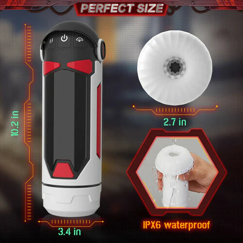 3 IN 1 Thrusting Future Machina Masturbator Cup - Lusty Time