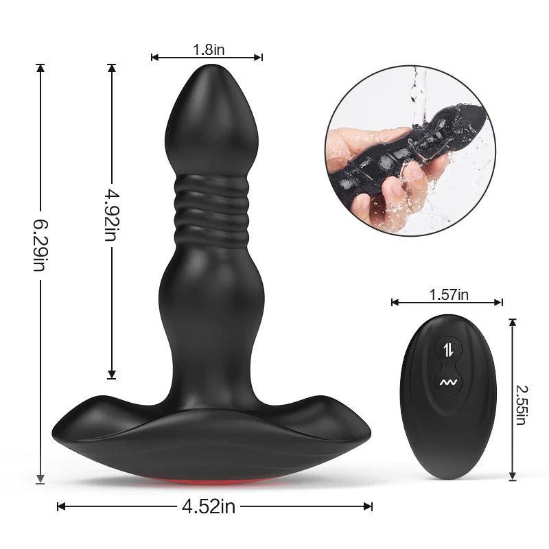 Lustytime 3 Thrusting 10 Vibration App Control Anal Prostate Massager - Lusty Time