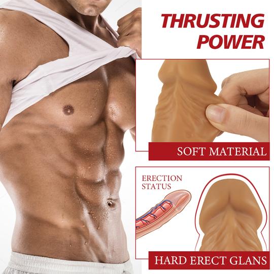 7.87-Inch 7 Thrusting 1800r/Min Vibrating Heating-Nude G-Spot Realistic Dildo - Lusty Time