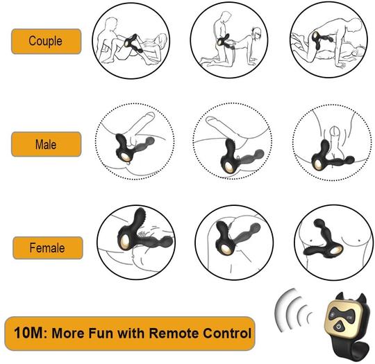Wireless Heating Prostate Massager Anal Sex Toy - Lusty Time