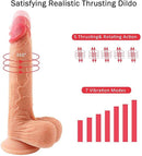 Thrusting & Rotating Realistic Dildo (size: 8.7 Inch) - Lusty Time