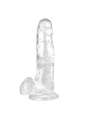 Realistic Transparent Strong Suction Cup Flexible 7 inch Dildo - Lusty Time
