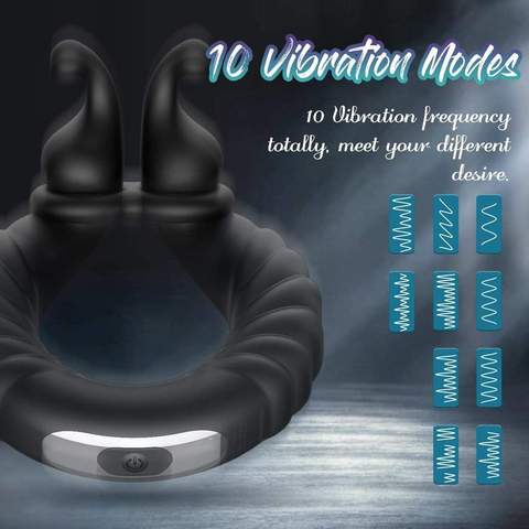 Perineum Massager | Vibrating Dual Penis Ring - Lusty Time